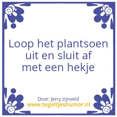 Tegeltje: hekje