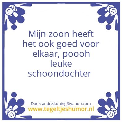 Tegeltje: Schoondochter