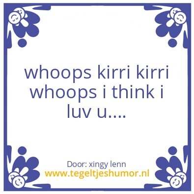 Tegeltje: @_@