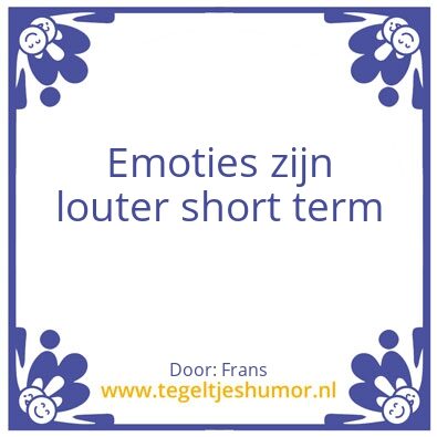 Tegeltje: Emoties