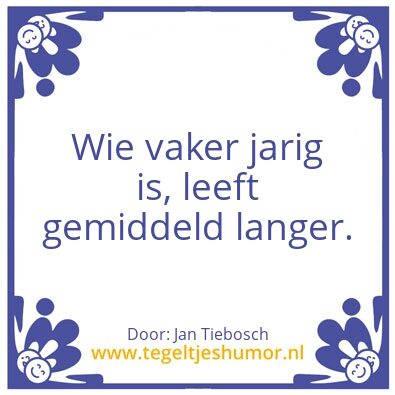 Tegeltje: Jarig