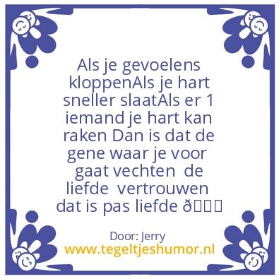 Tegeltje: Love