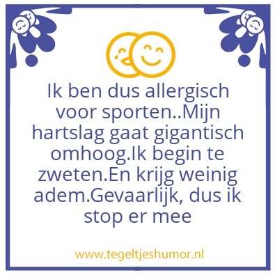 Tegeltje: Sporten