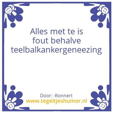 Tegeltje: Kanker
