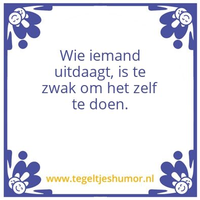 Tegeltje: Uitdaging