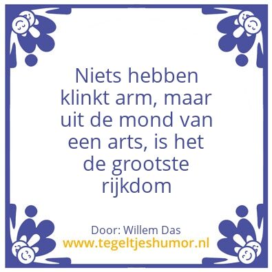 Tegeltje: Rijk of arm