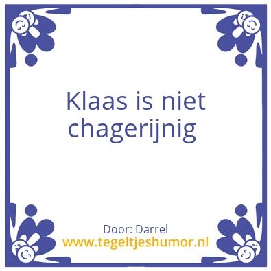 Tegeltje: Ontdek klaas