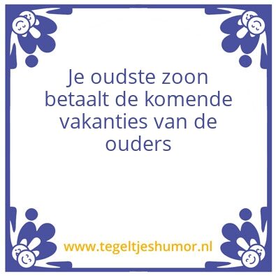 Tegeltje: Vakantie