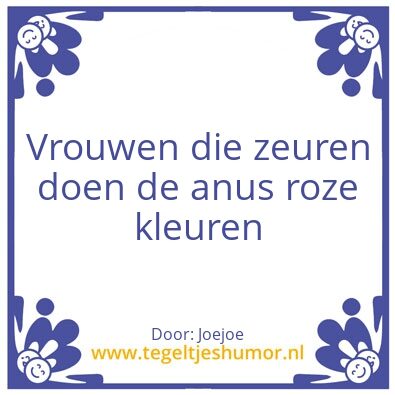Tegeltje: Roze Ari