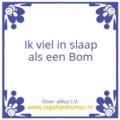 Tegeltje: Geen bommetje