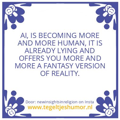 Tegeltje: AI IS EVOLVING.