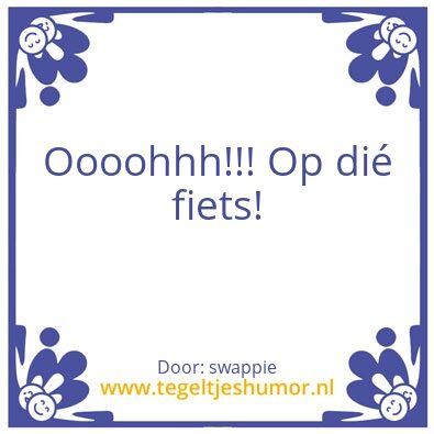 Tegeltje: dr. bike
