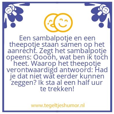 Tegeltje: De keuken