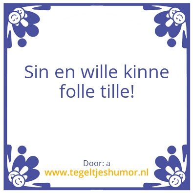 Tegeltje: Wille