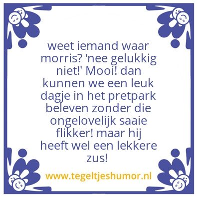Tegeltje: hoelaat?