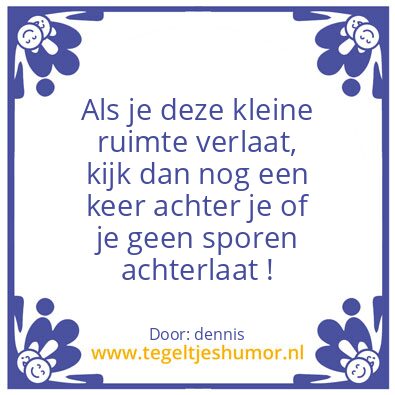 Tegeltje: wc