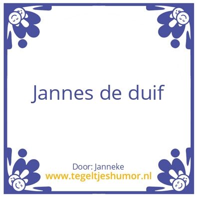 Tegeltje: Jannes