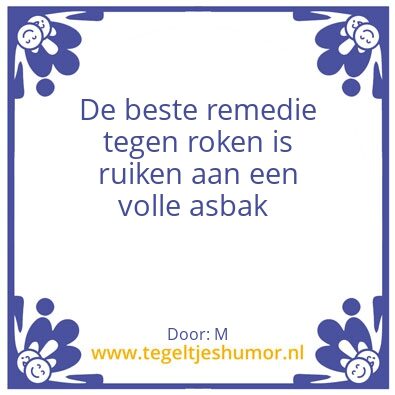 Tegeltje: Roken
