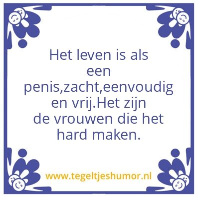 Tegeltje: Het leven.
