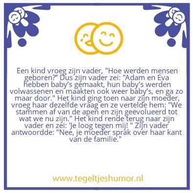 Tegeltje: Hoe de mens is geboren