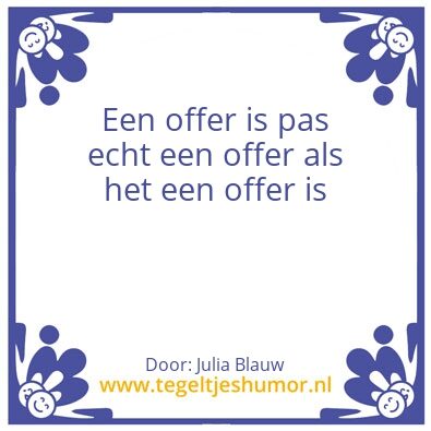 Tegeltje: Julia Blauw