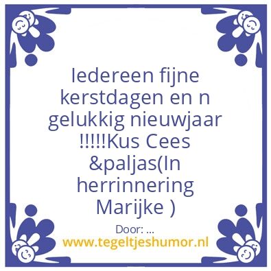 Tegeltje: ….