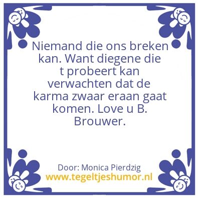 Tegeltje: schatje