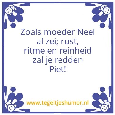 Tegeltje: Piet