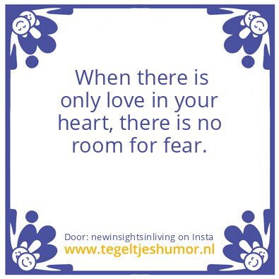 Tegeltje: love in your heart