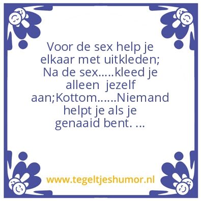 Tegeltje: Genaaid…hahaha