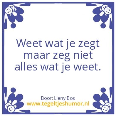 Tegeltje: Lieny Bos.