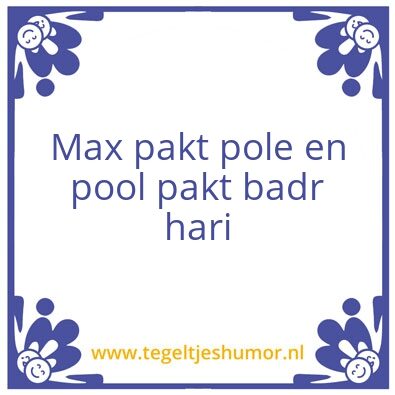 Tegeltje: Max