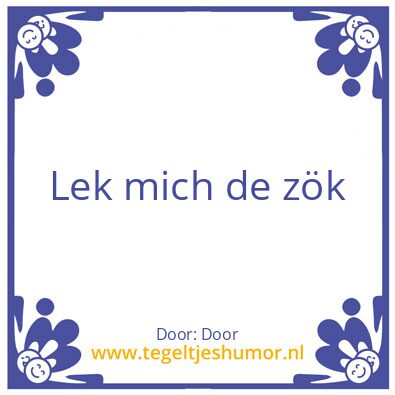 Tegeltje: Gek