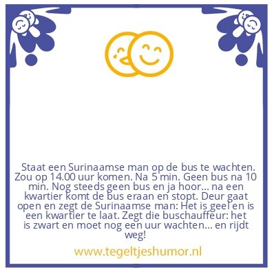 Tegeltje: Surinaamse man