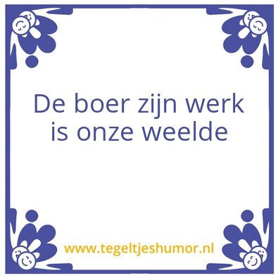 Tegeltje: Weelde