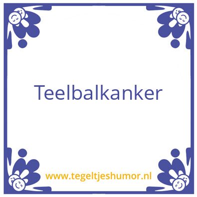 Tegeltje: Tegel