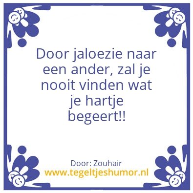 Tegeltje: Jalouzie