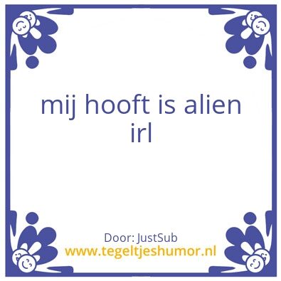 Tegeltje: mootje