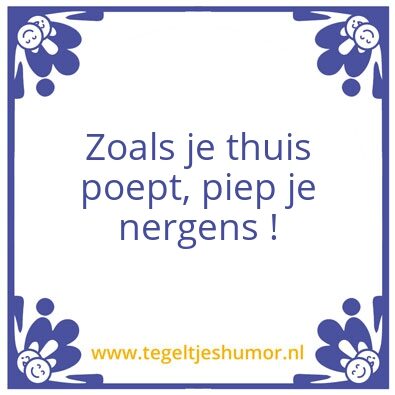 Tegeltje: Schijtert