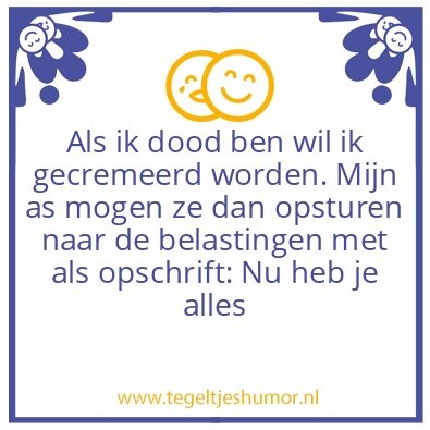 Tegeltje: belastingen