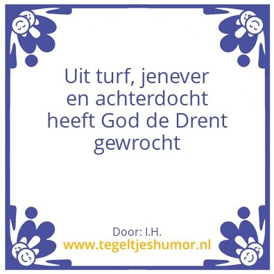 Tegeltje: Drent