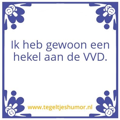 Tegeltje: vvd