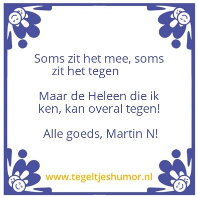 Tegeltje: Heleen