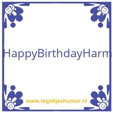 Tegeltje: Verjaardag