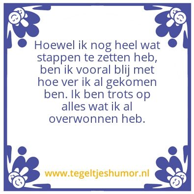 Tegeltje: Positief