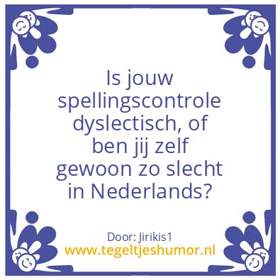 Tegeltje: Spellingscontrole 2