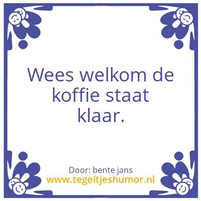 Tegeltje: Gastvrijheid