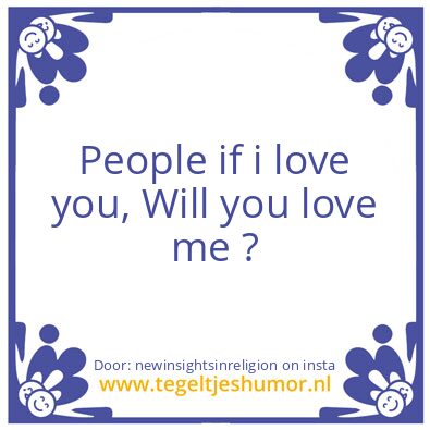 Tegeltje: People