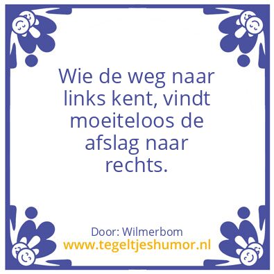 Tegeltje: De goedebweg