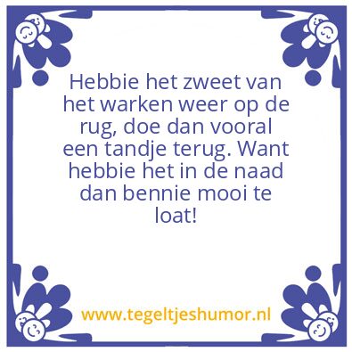 Tegeltje: Tegel